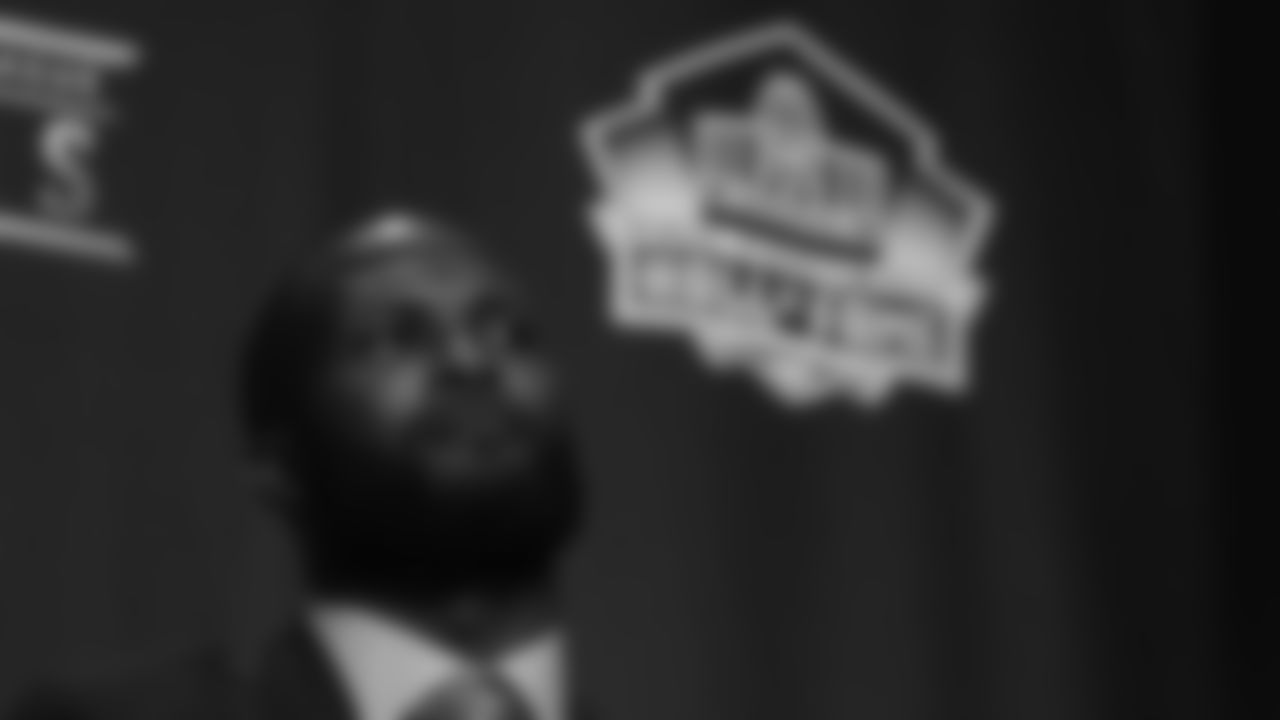 Champ Bailey at the press conference for the Pro Football Hall of Fame's Class of 2019 on February 2, 2019.