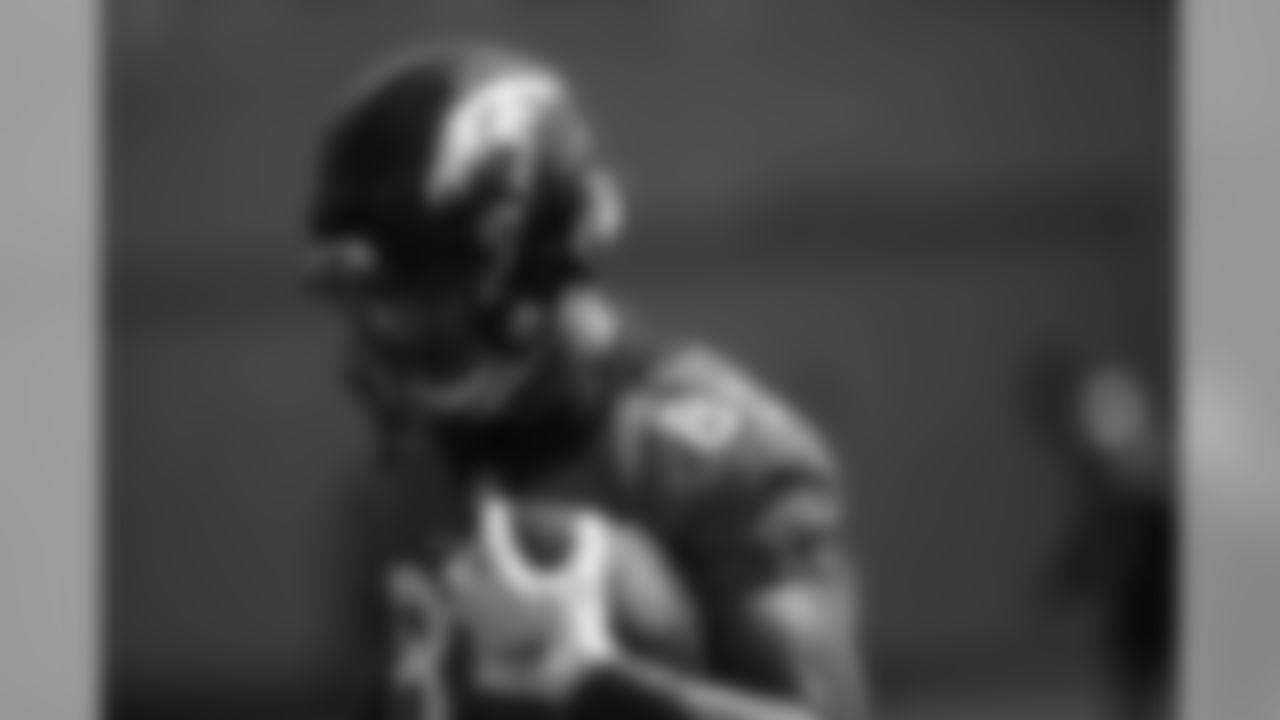 Albert Okwuegbunam during practice for early reports at UCHealth Training Center on August 10, 2020. (Photo by Ben Swanson)