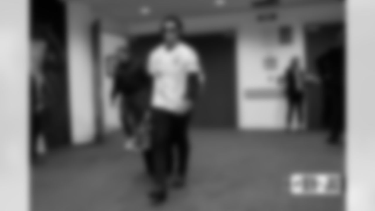 Russell Wilson before the Broncos' Week 8 game against the Jacksonville Jaguars at Wembley Stadium in London, England in the United Kingdom on October 30, 2022. (Photo by Gabriel Christus)