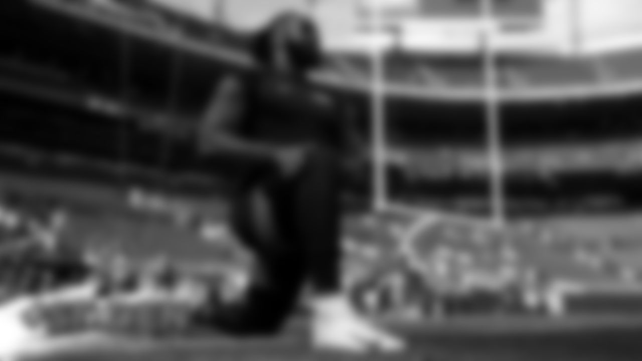Dekoda Watson before the Broncos' preseason game against the San Francisco 49ers on August 19, 2019 at Broncos Stadium at Mile High in Denver, Colorado. (Photo by Gabriel Christus)