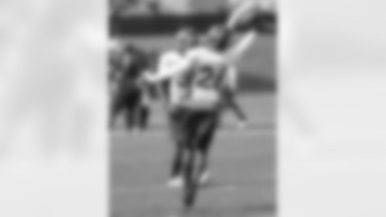 Moore reaches out to snag a pass.