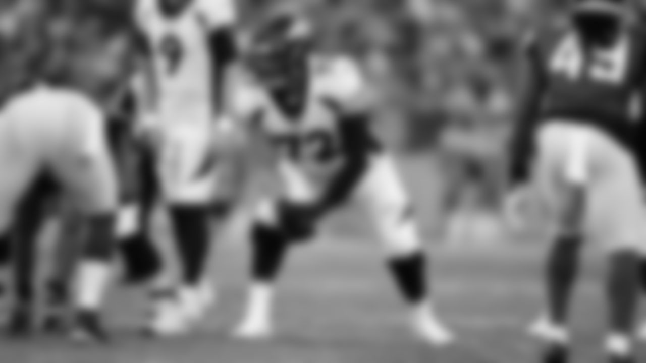 Garett Bolles in action at Tom Benson Hall of Fame Stadium in Canton, Ohio, August 01, 2019.
Photo by David Dermer