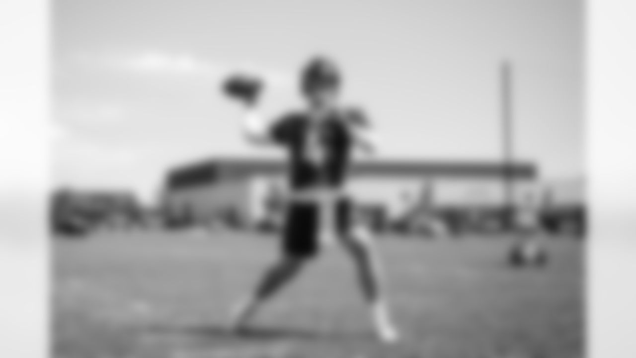 Brett Rypien during the seventh day of OTA practices at UCHealth Training Center on June 7, 2021. (Photo by Ben Swanson)