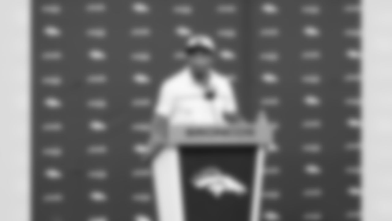 Ronald Darby during a press conference introducing free agents Ronald Darby and Michael Boone at UCHealth Training Center in Centennial, CO, March 18, 2021.
Photo by Gabriel Christus