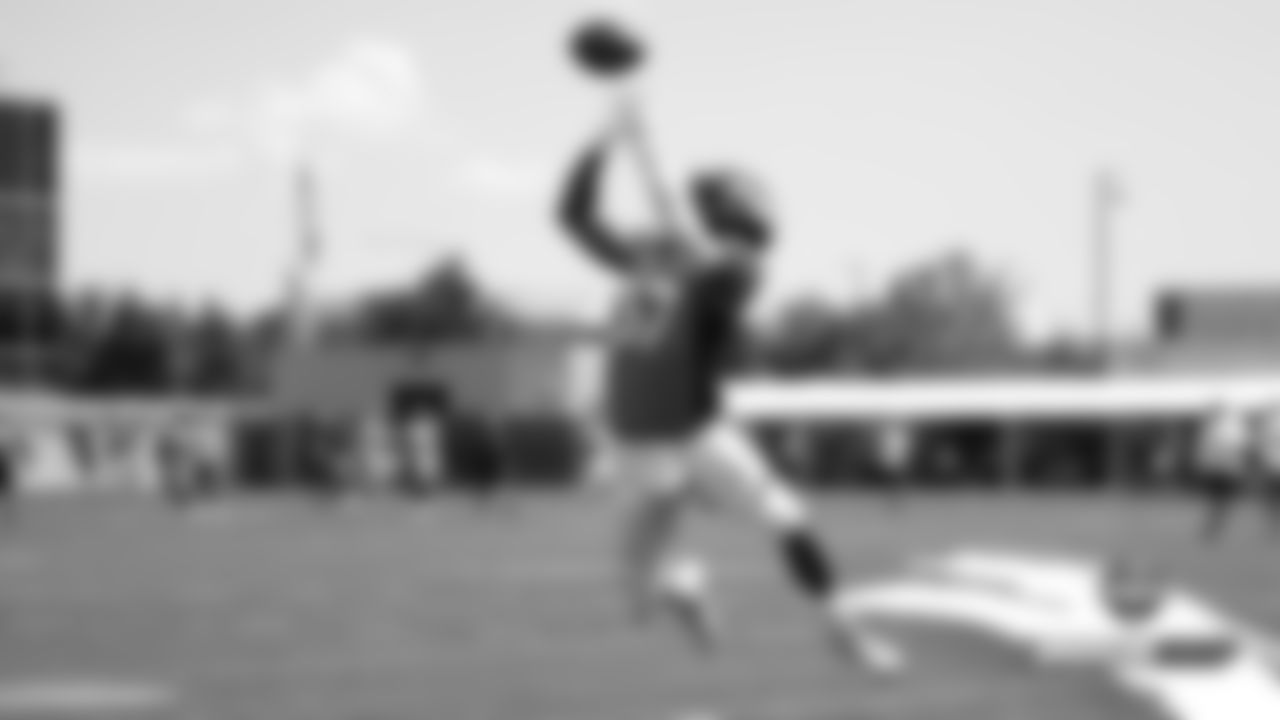 Linden Stephens during practice on Day 6 of training camp on July 24, 2019.