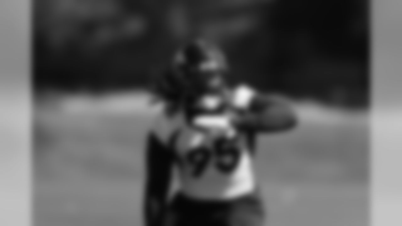McTelvin Agim during practice at UCHealth Training Center in Centennial, CO, August 07, 2020.
Photo by Gabriel Christus