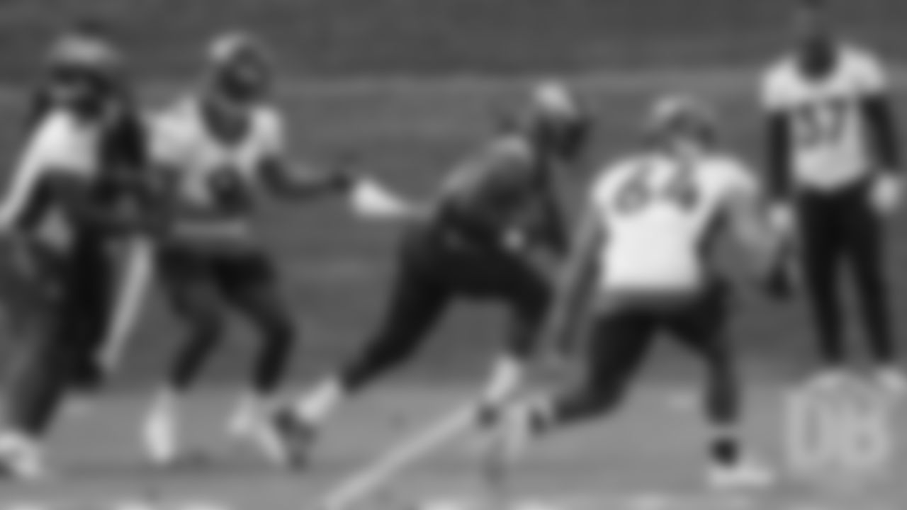 Tryout running back Bernard McDondle during the first day of rookie minicamp practice on May 10, 2019.
