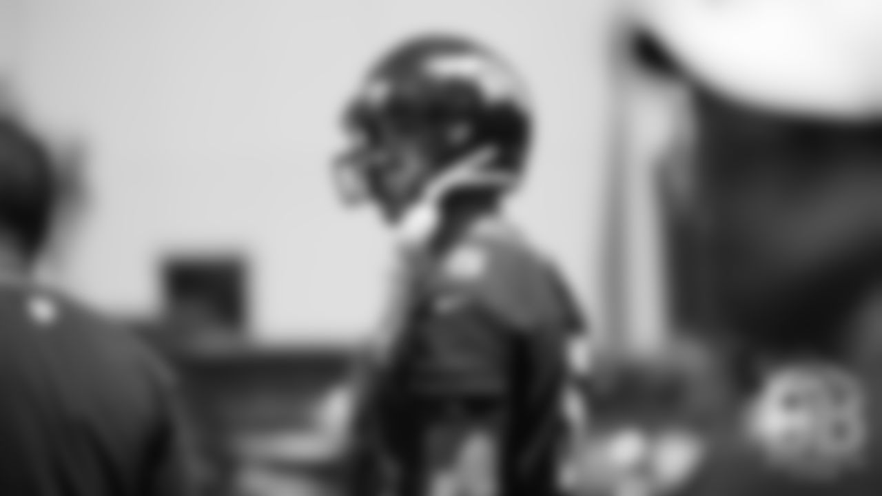 Joe Flacco during the Broncos' practice on the ninth day of their OTAs on May 31, 2019.