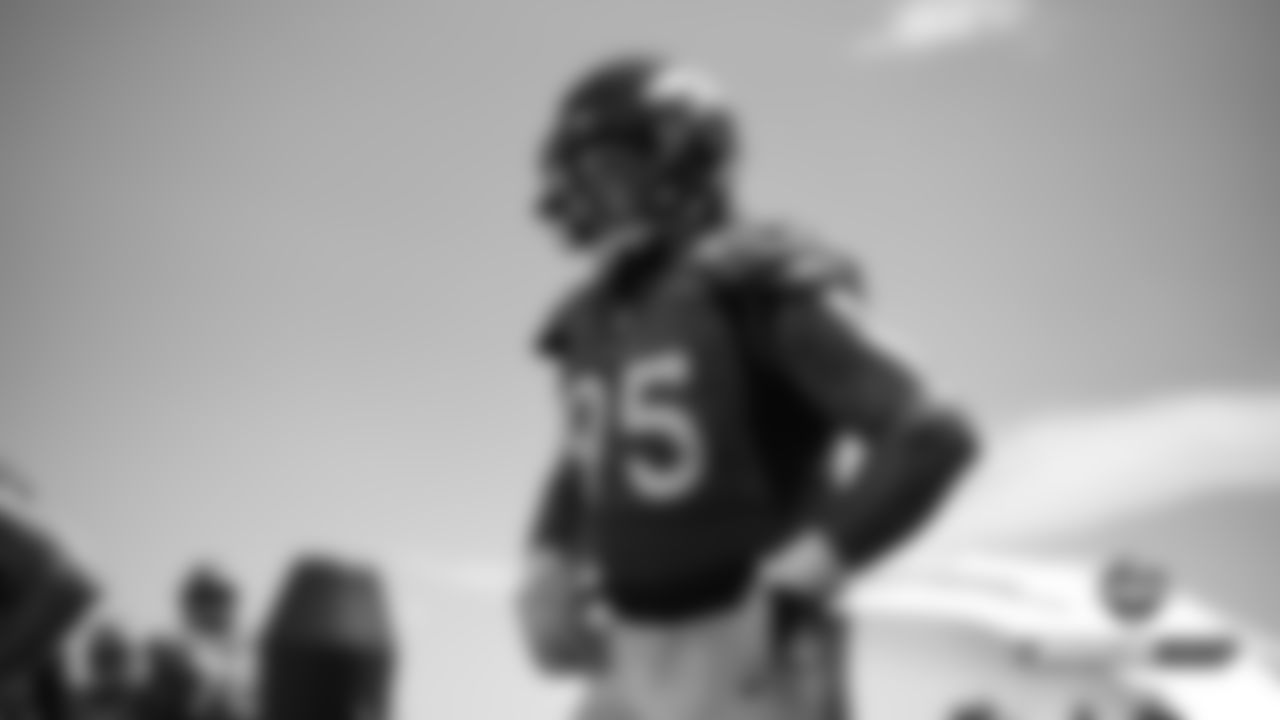 Derek Wolfe during practice on Day 6 of training camp on July 24, 2019.