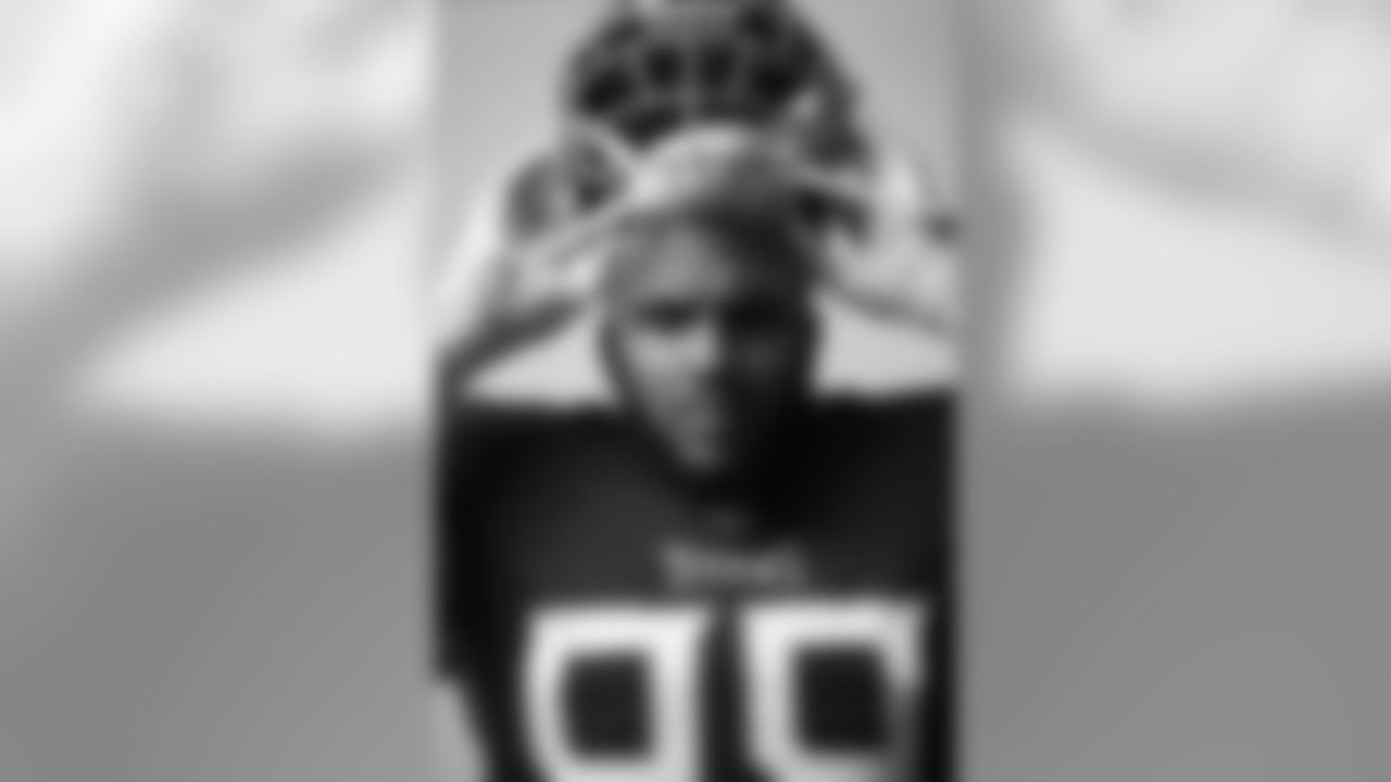 Tennessee Titans defensive end Jurrell Casey (99) poses for a photo during a portrait session on Monday, June 10, 2019 in Nashville, Tenn. (Cooper Neill via AP)