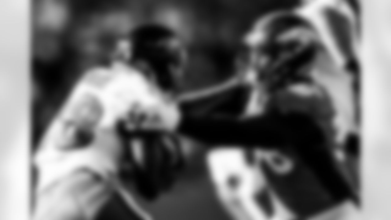 Denver Broncos linebacker Von Miller (58) tackles Baltimore Ravens running back Latavius Murray (28) during the NFL game against the Baltimore Ravens on Sunday, October 3, 2021 at Empower Field at Mile High in Denver, Colorado.
Photo by Gabriel Christus