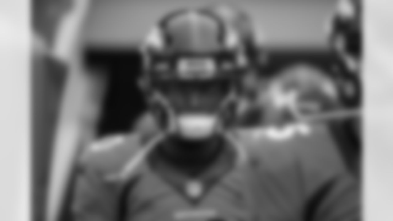 Jerry Jeudy walks back onto the field from the tunnel during practice on Day 12 of training camp at Empower Field at Mile High on August 29, 2020. (Photo by Ben Swanson)