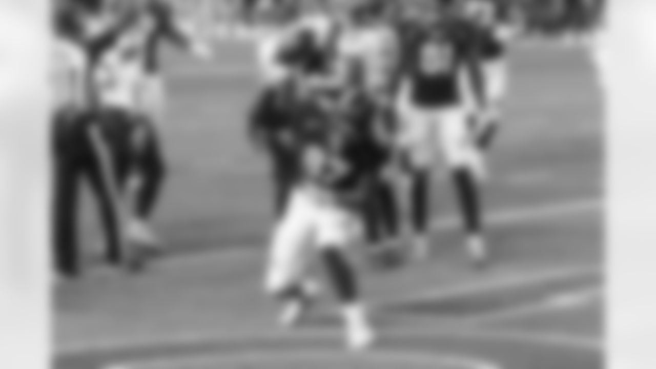 Noah Fant celebrates a touchdown reception with a spike of the football during the first half of the Broncos' Week 1 game against the Tennessee Titans at Empower Field at Mile High in Denver, Colorado, on September 14, 2020. (Photo by Ben Swanson)