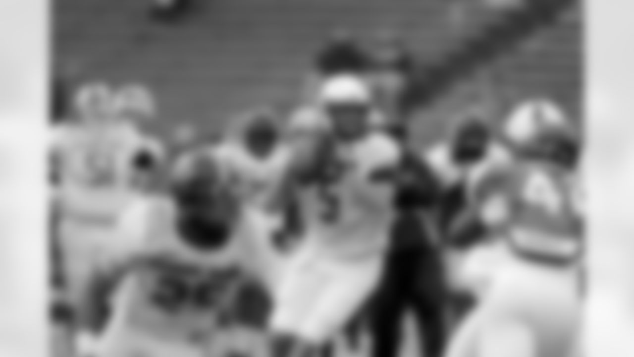 Richmond QB Kyle Lauletta's decision-making was the best of the four South team quarterbacks throughout the week. Lauletta worked in a variety of offensive schemes in college, which allowed him to look as comfortable dropping back from under center as he did executing a run-pass option out of the shotgun, which he did during a red-zone period Wednesday for a touchdown run.