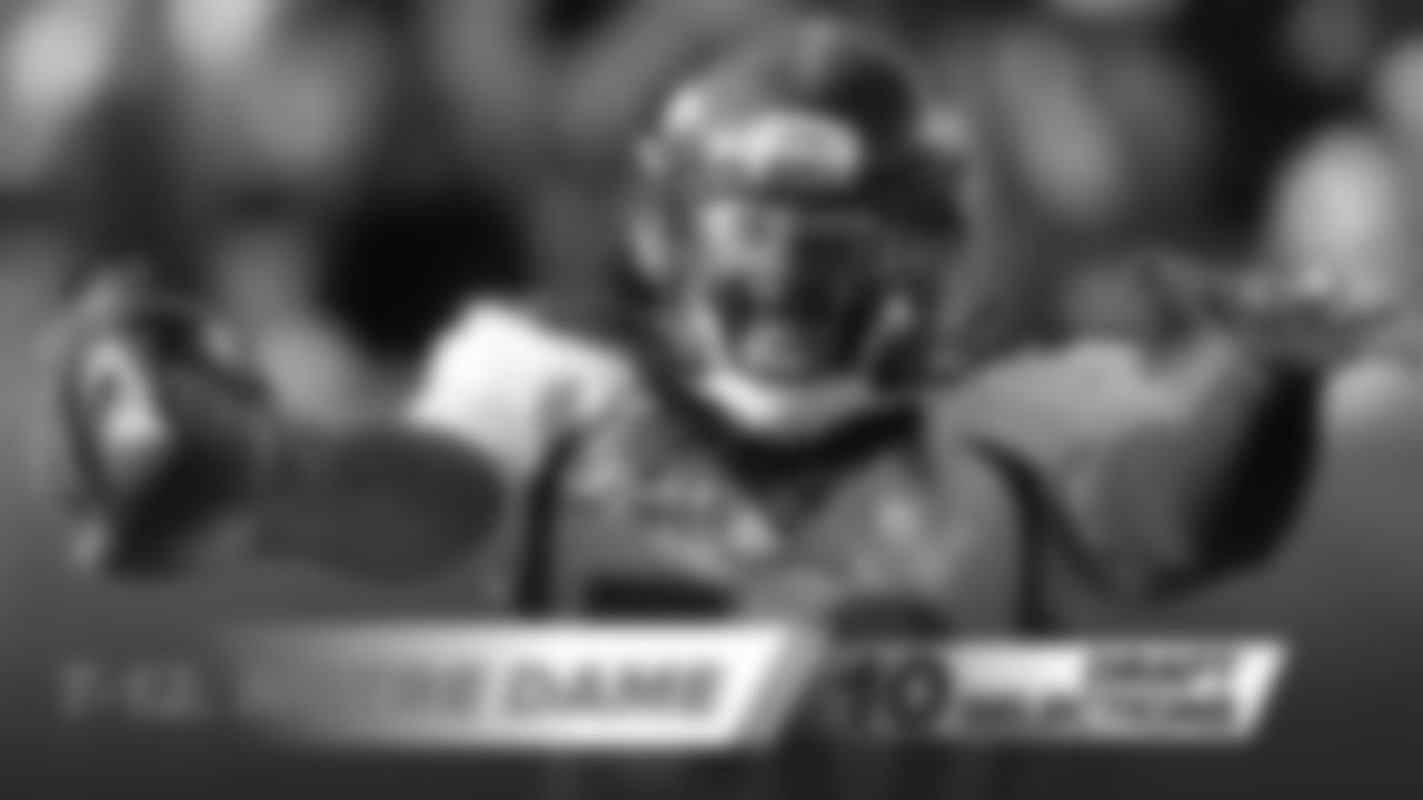 1966: T Tom Talaga; 1967: C George Goeddeke; 1973: LB Jim O'Malley; 1975: LB Drew Mahalic, RB Eric Penick; 1981: LB John Hankerd; 2000: QB Jarious Jackson; 2007: T Ryan Harris; 2009: S David Bruton Jr. (pictured); 2010: C Eric OlsenNote: Players selected in AFL drafts often were also selected in NFL drafts, where they usually opted to play rather than the upstart American Football League.(AP Photo/David Richard)