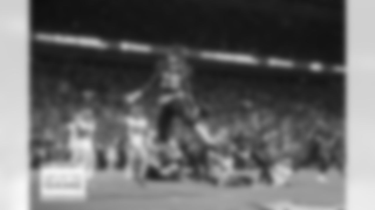 Melvin Gordon III celebrates after a touchdown during a NFL game against the San Francisco 49ers on Sunday, September 25, 2022 at Empower Field at Mile High in Denver, Colorado.
Photo by Gabriel Christus/Denver Broncos