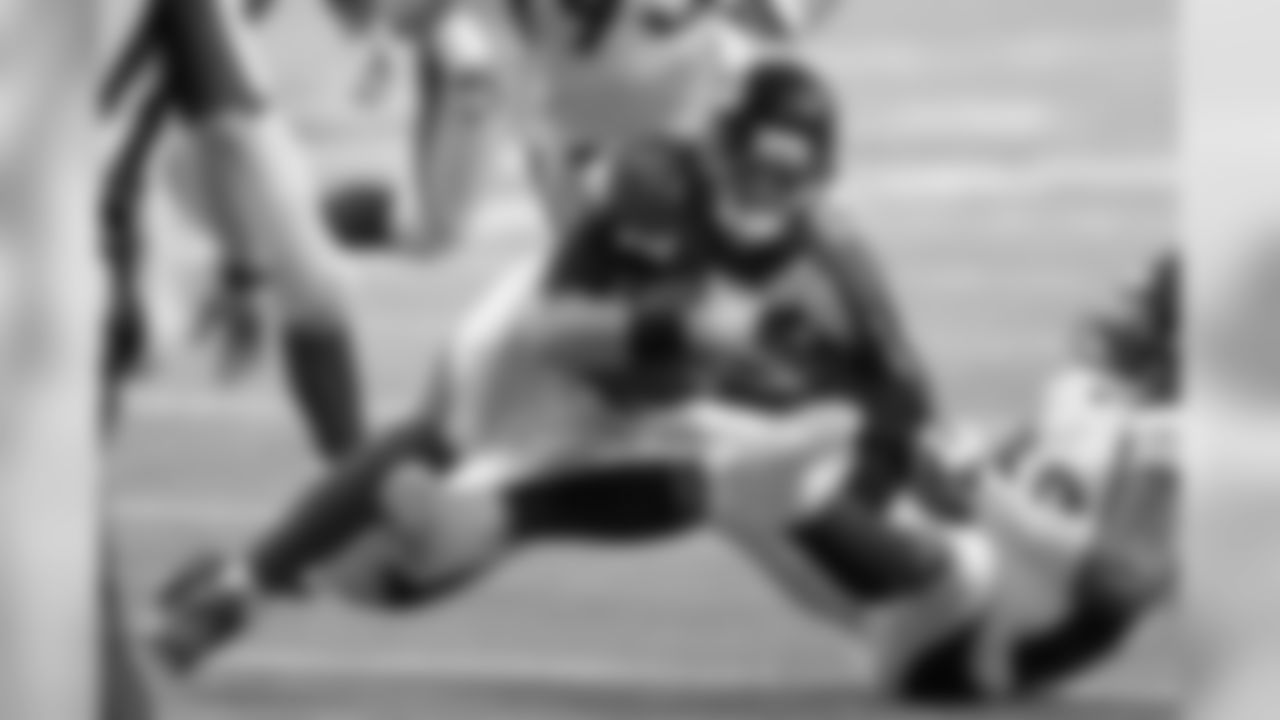 LB Von Miller records a sack during second half action against the Atlanta Falcons.