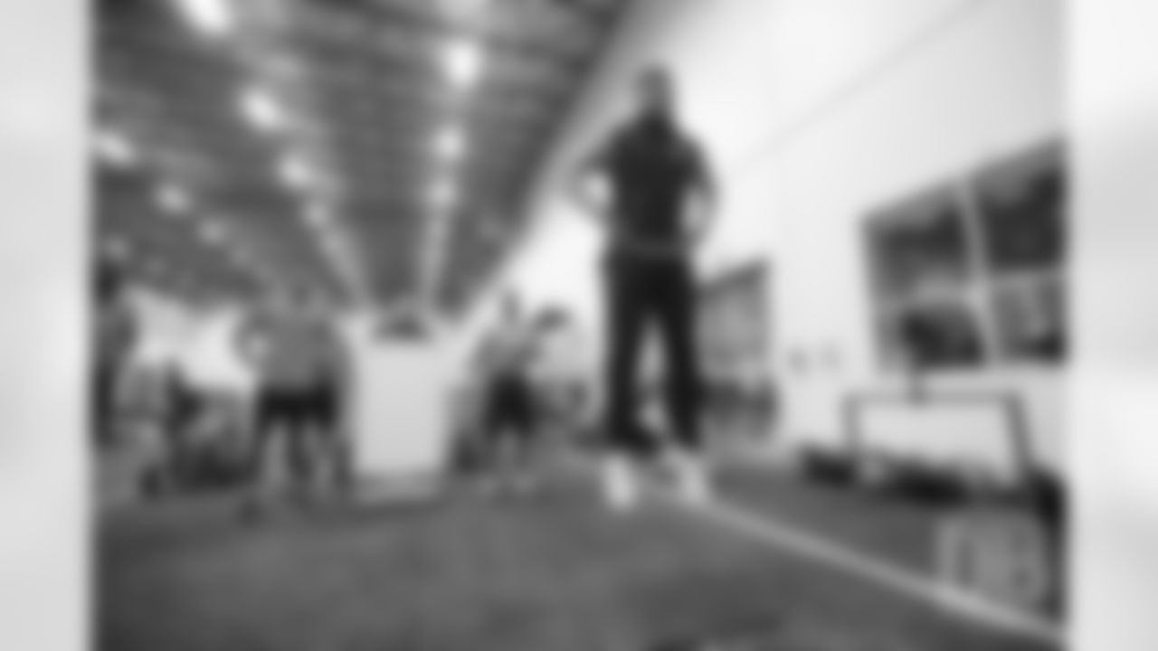 Devontae Booker during offseason workouts at UCHealth Training Center in Englewood, Colorado, on April 2, 2019.
Photo by Gabriel Christus