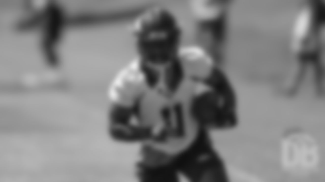 Tryout safety Toyous Avery during the third and final day of rookie minicamp practice on May 12, 2019.