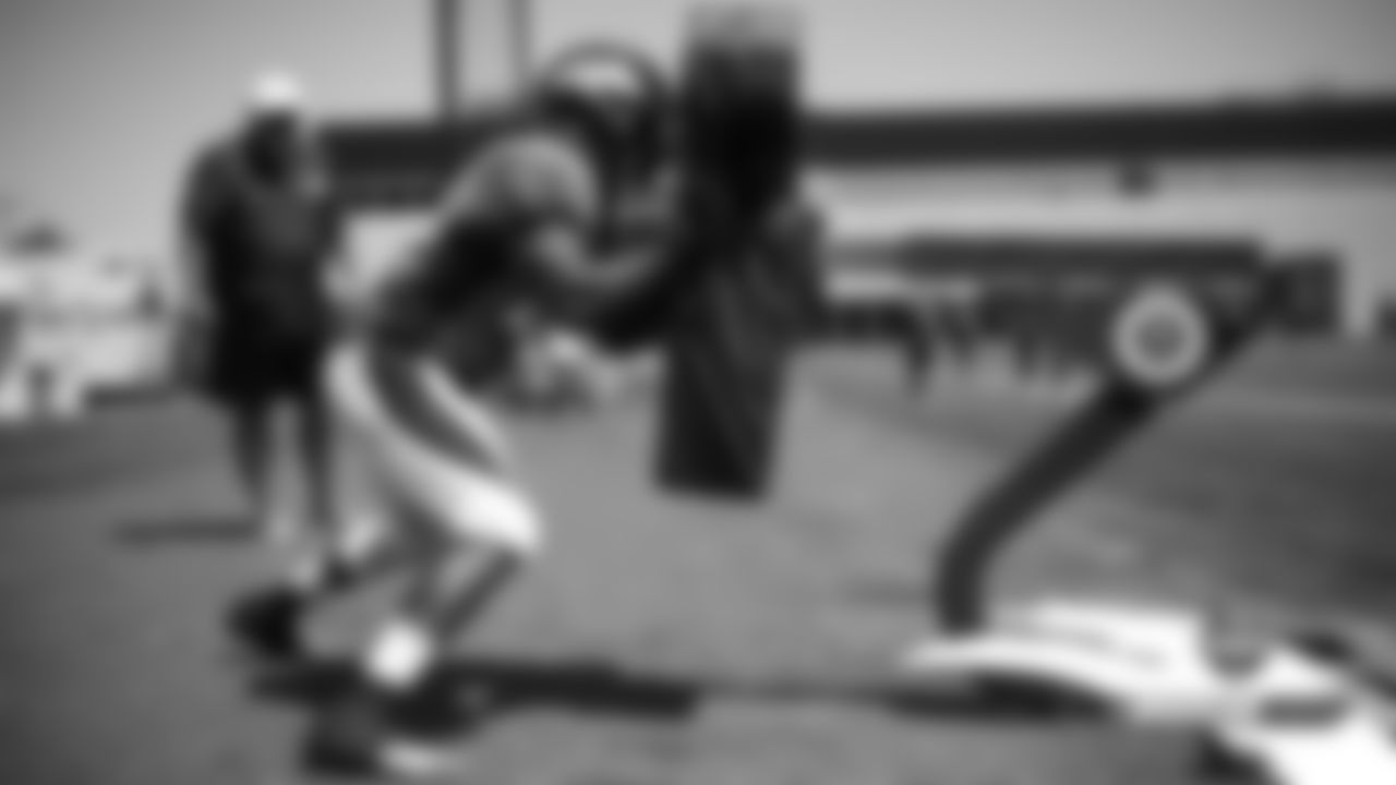 Keishawn Bierria during practice on Day 6 of training camp on July 24, 2019.
