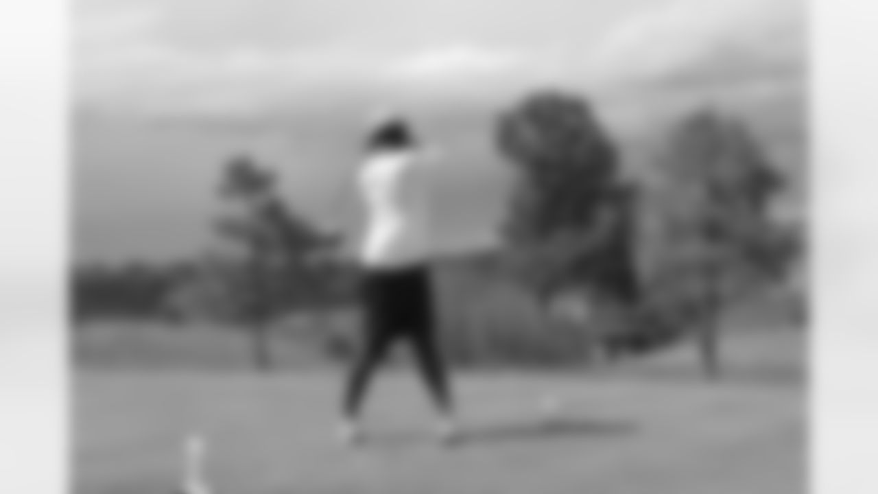 DeMarcus Ware during a team golf outing at Sanctuary Golf Course on May 26, 2015. (Photo by Ben Swanson/DenverBroncos.com)