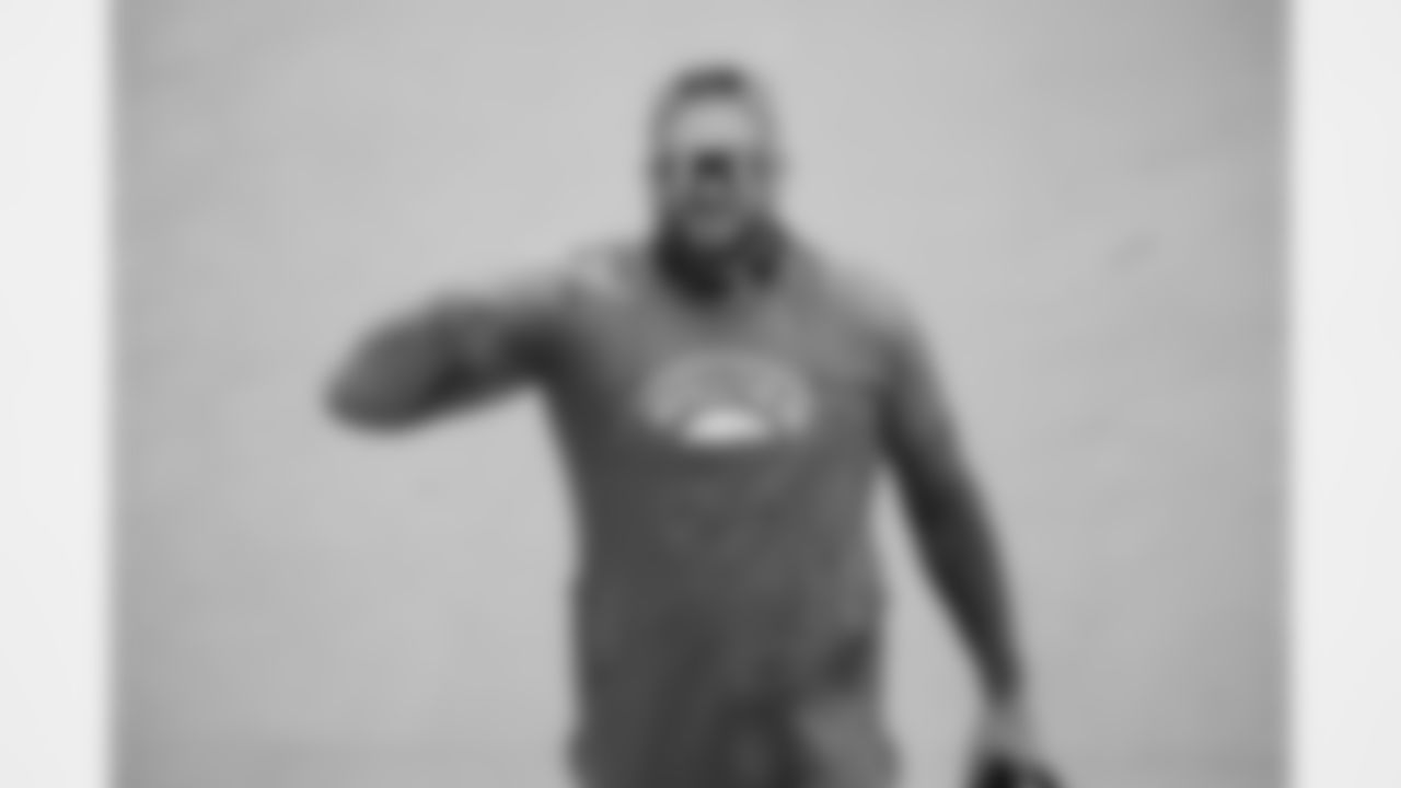 Dalton Risner arrives at the stadium for the Broncos' Week 3 game against the Tampa Bay Buccaneers at Empower Field at Mile High on September 27, 2020. (Photo by Ben Swanson)