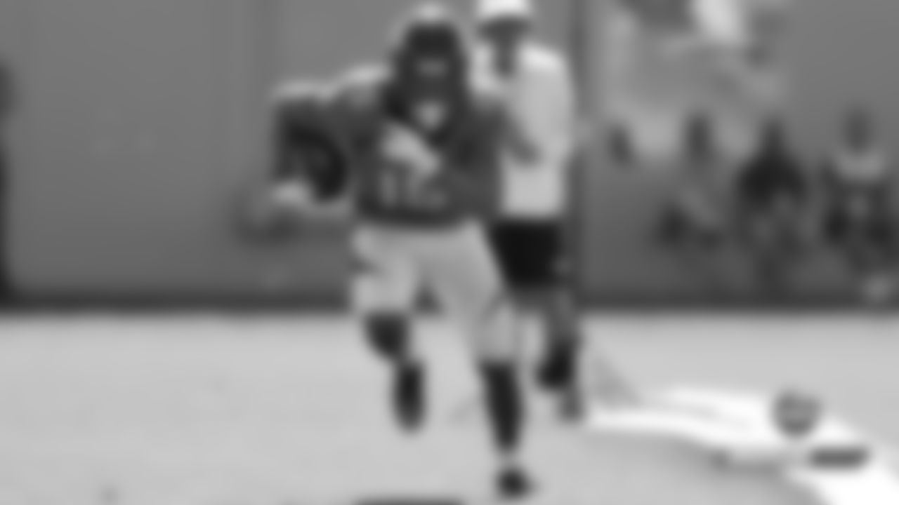 Juwann Winfree during practice on Day 16 of training camp on August 12, 2019.