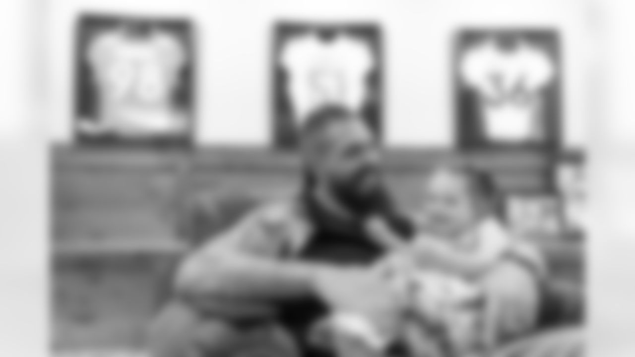 Derek Wolfe announces his retirement at his home in Lone Tree, Colorado.
Photo by Gabriel Christus/Denver Broncos