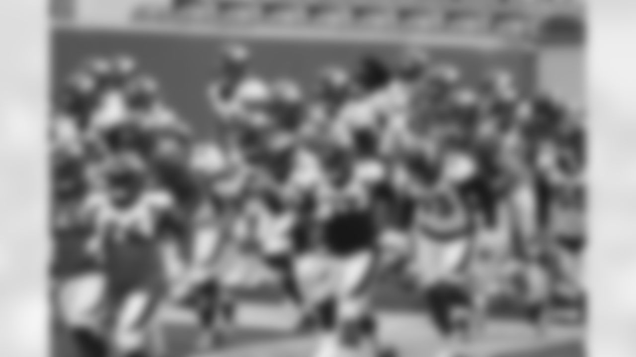 The team exits the tunnel during training camp at Empower Field at Mile High in Denver, CO, August 29, 2020.
Photo by Gabriel Christus