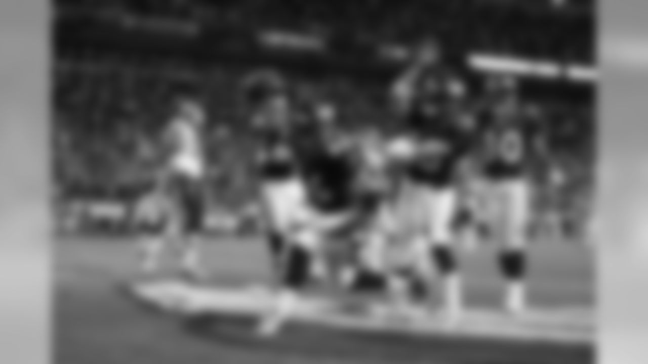 Patrick Hape spikes the ball in celebration after his touchdown celebration during the NFL game against the Kansas City Chiefs on September 12, 2004 at Invesco Field at Mile High in Denver, Colorado.