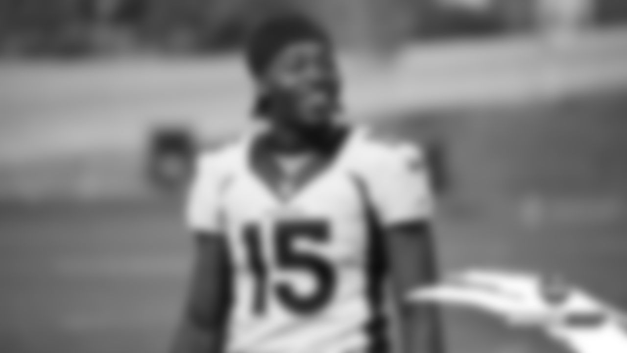 Juwann Winfree before practice on Day 11 of training camp on July 30, 2019.
