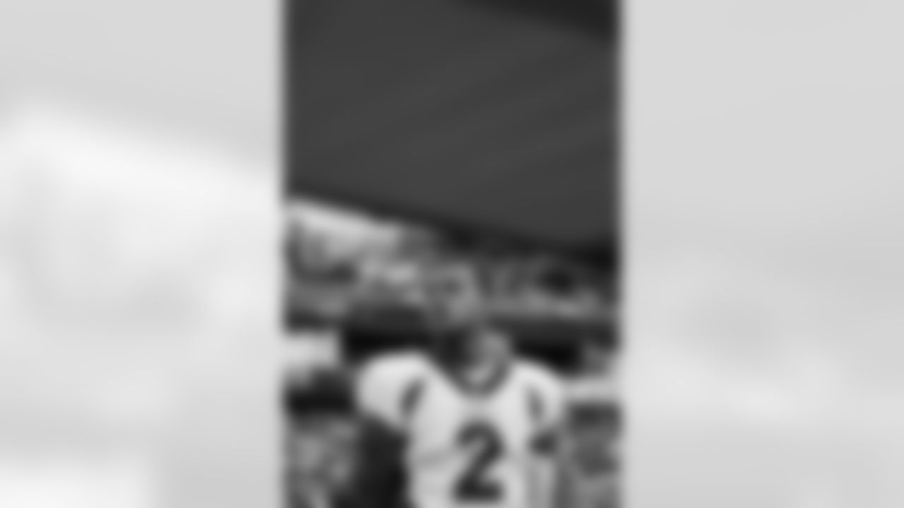 Pat Surtain II on the sideline during the national anthem before the Broncos' Week 10 game against the Tennessee Titans at Nissan Stadium in Nashville, Tennessee on November 13, 2022. (Photo by Ben Swanson)