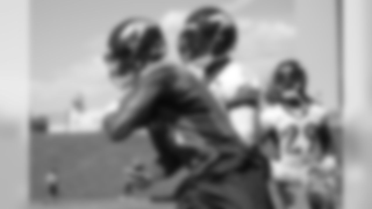 wide receiver Courtland Sutton (14) during practice at the eighth day of OTAs on June 5, 2018.