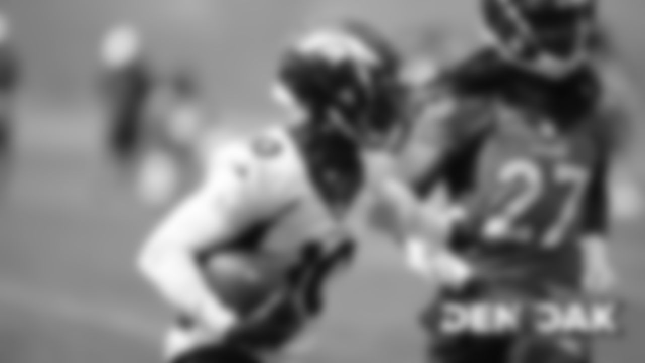 Emmanuel Sanders at practice on September 7, 2019. (Photo by Ben Swanson)