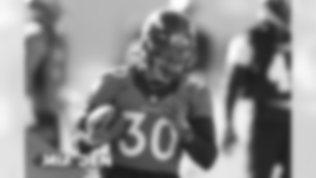 Phillip Lindsay during practice at UCHealth Training Center in Centennial, CO, November 20, 2020.
Photo by Gabriel Christus