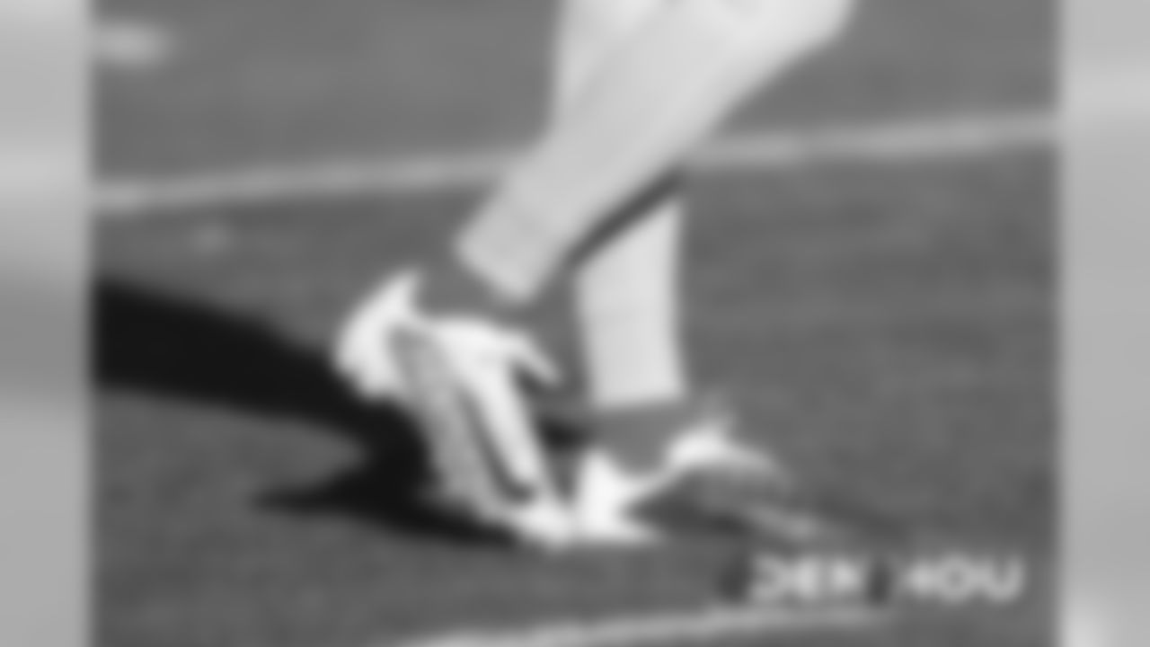 Chris Harris Jr.'s cleats action during practice at UCHealth Training Center in Centennial, CO, December 04, 2019.
Photo by Gabriel Christus