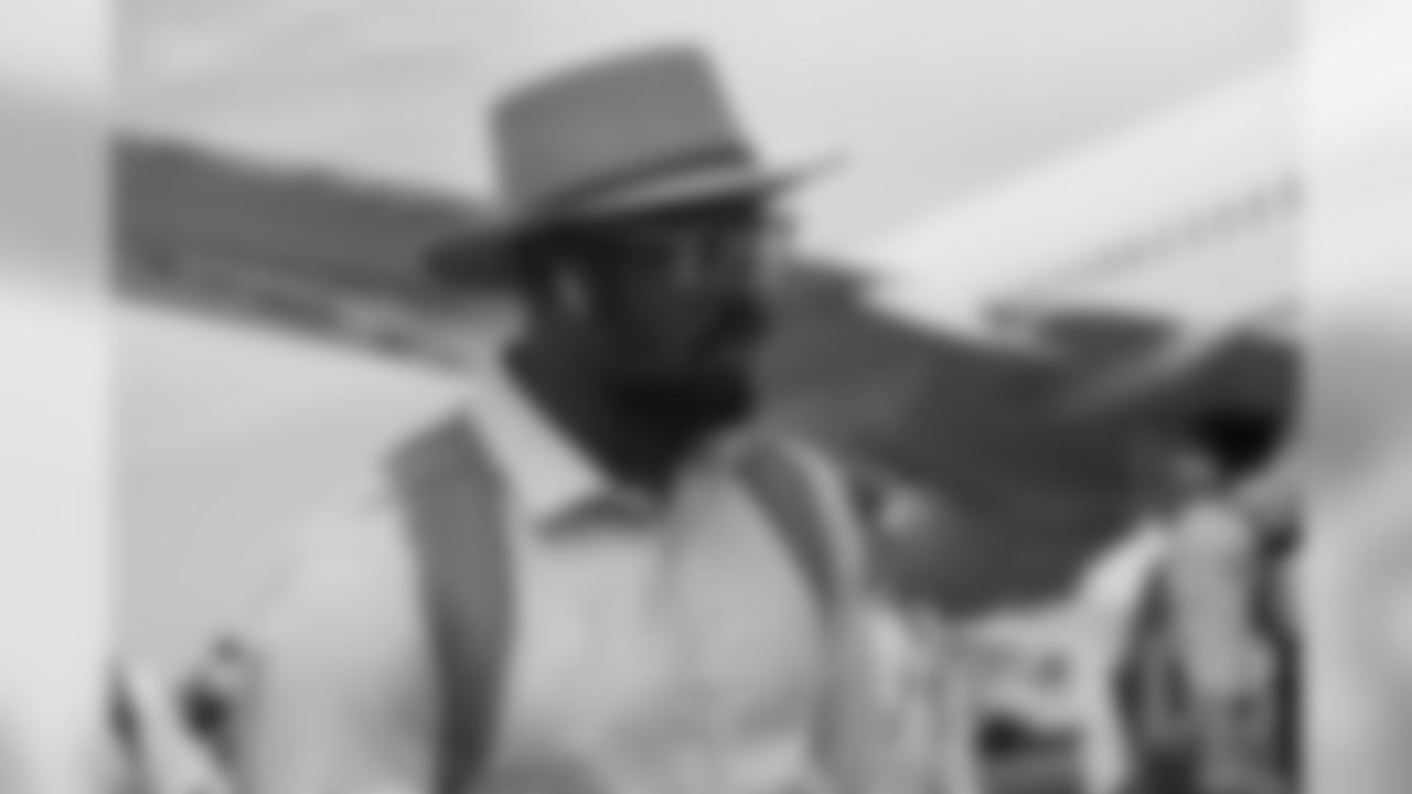 Von Miller on the tarmac at Denver International Airport during the team's travel for their preseason game against the Washington Redskins on August 23, 2018.
