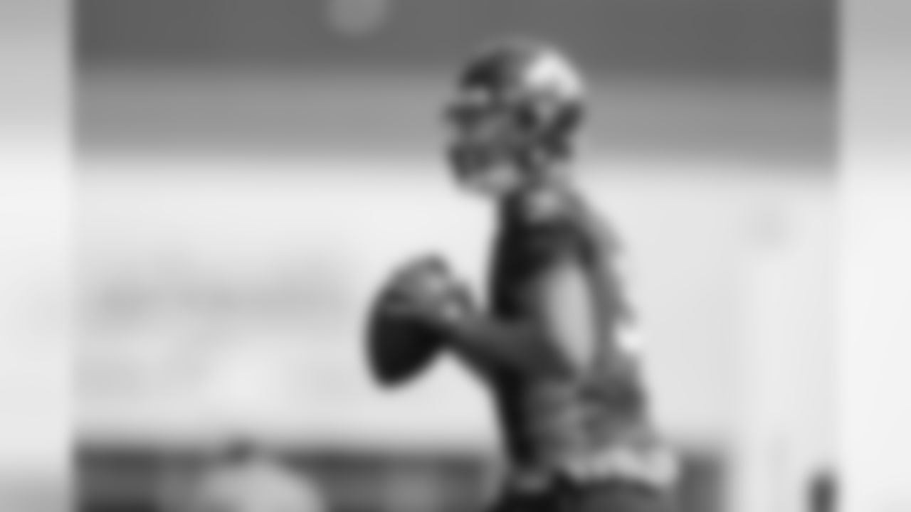 Drew Lock during practice at UCHealth Training Center in Centennial, CO, August 11, 2020.
Photo by Gabriel Christus