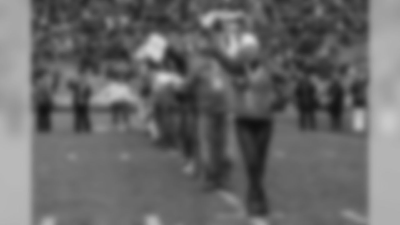 The Broncos recognized and honored cancer survivors at halftime of the game against the Rams at Broncos Stadium at Mile High on October 14, 2018.
