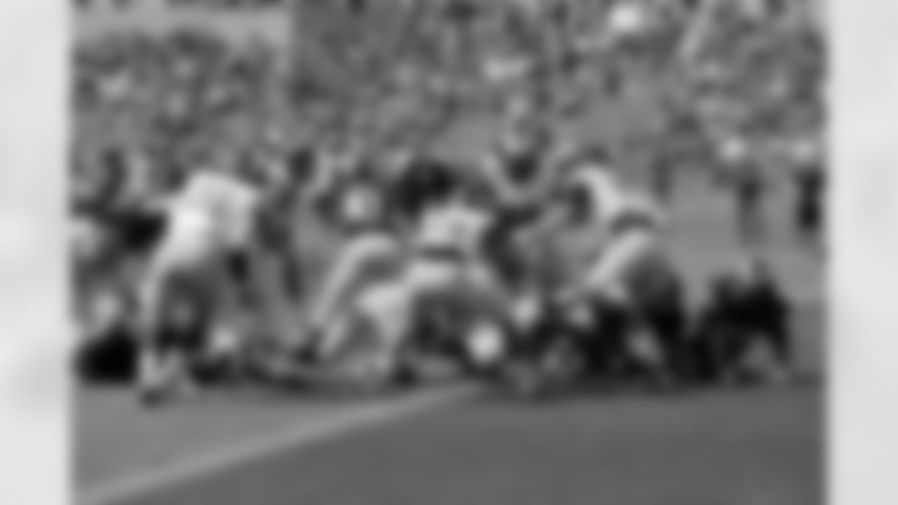 CSU's offense score on a touchdown as the running back dives into the end zone.