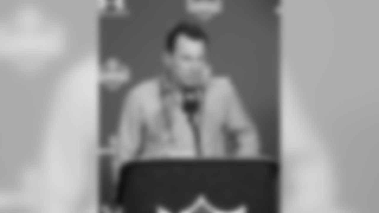 Broncos head coach Gary Kubiak meets with the media Wednesday at the 2015 NFL Scouting Combine in Indianapolis.