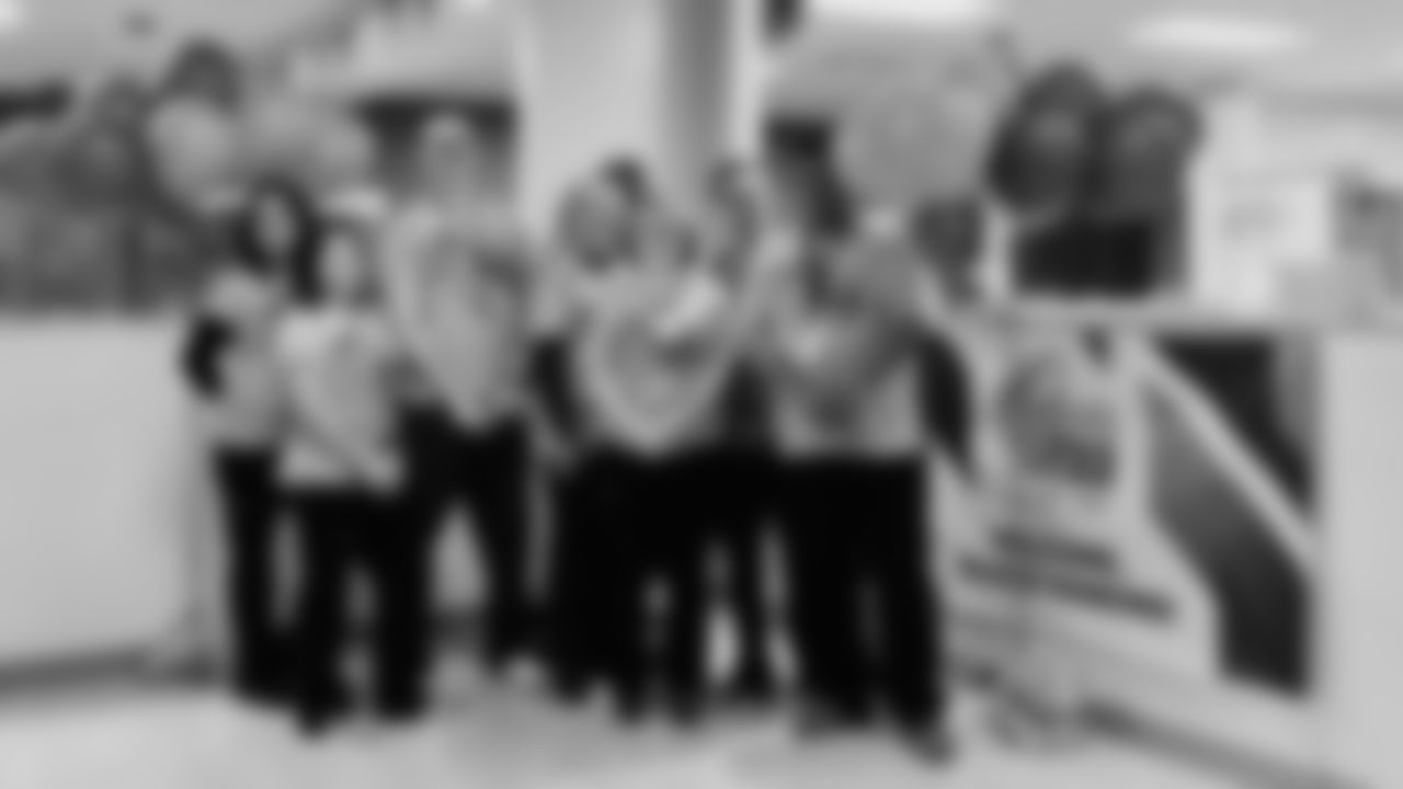 Volunteers pose for a photo at Vitalant's Drive for Life 22 blood drive in Colorado Springs, Colorado on November 5, 2019.