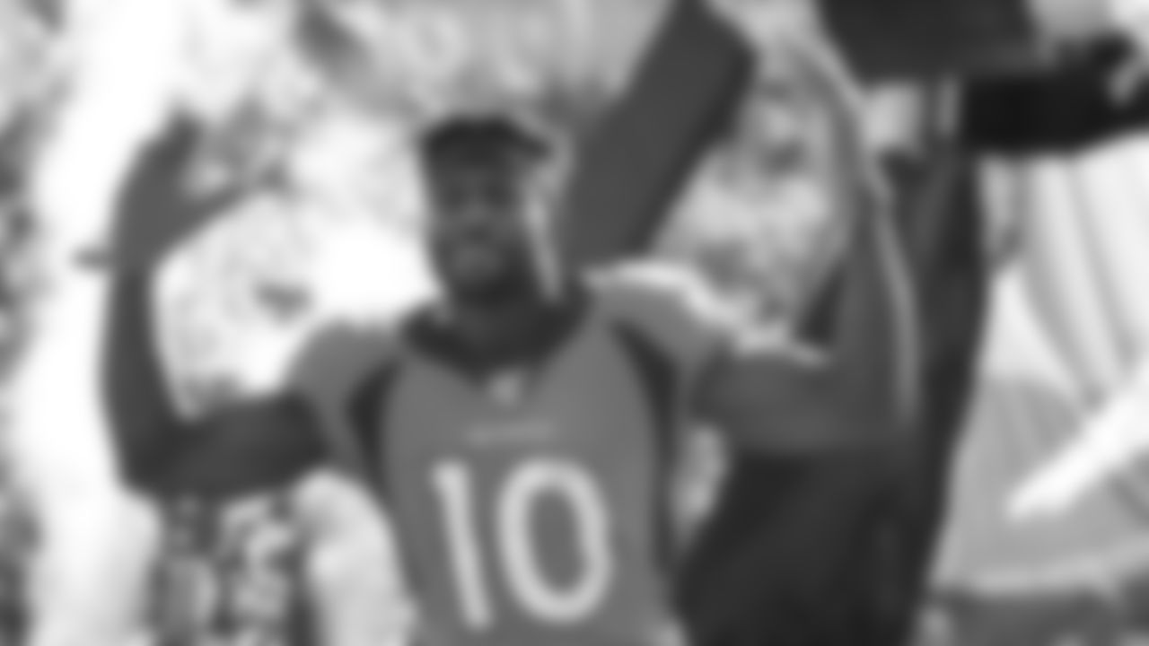 Emmanuel Sanders joined the Broncos in 2014 and quickly made an impact, as he made the first Pro Bowl of his career in his first season in Denver. He added another Pro Bowl berth in 2016 and spent six seasons in Denver, where he caught 404 passes for 5,361 yards and 28 touchdowns.