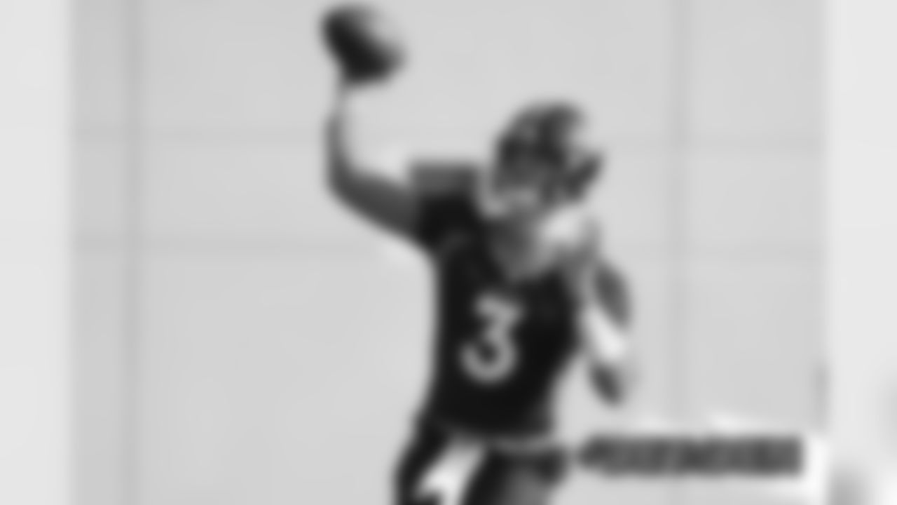 Drew Lock action during practice at UCHealth Training Center in Centennial, CO, December 18, 2019.
Photo by Gabriel Christus