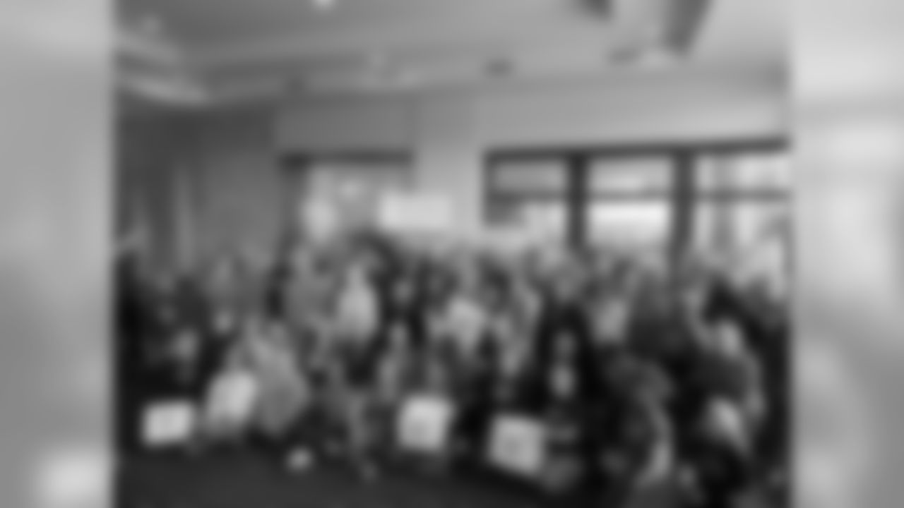 The Denver Broncos Community Development team, including Allie Engelken (nee Pisching), Bobby Mestas and Liz Mannis, hosted the 2019 NFL Community Relations Meetings, which were kicked off with a group service opportunity packing 20,000 meals for Feeding Children Everywhere on March 4, 2019.