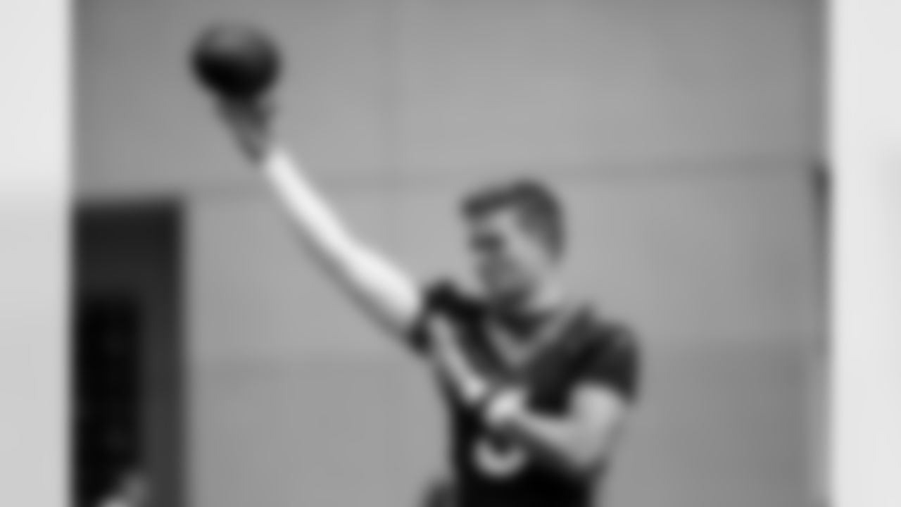 Drew Lock during practice on the 14th day of training camp at UCHealth Training Center on August 16, 2021. (Photo by Ben Swanson)