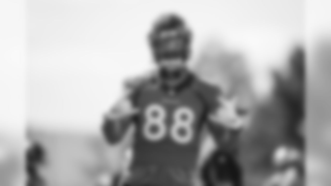 Nick Vannett poses for a photo during practice at UCHealth Training Center on August 12, 2020. (Photo by Ben Swanson)