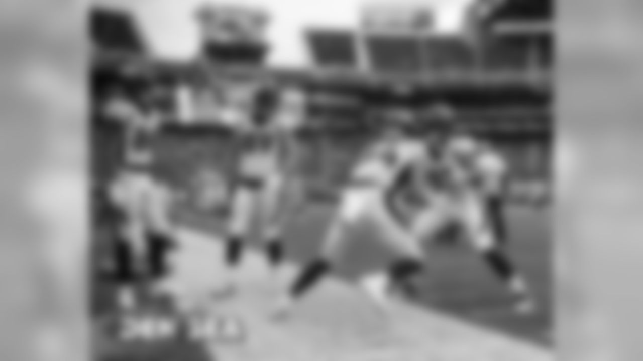 Troy Fumagalli and other Broncos tight ends before a preseason game against the Seattle Seahawks at CenturyLink Field in Seattle on August 8, 2019.