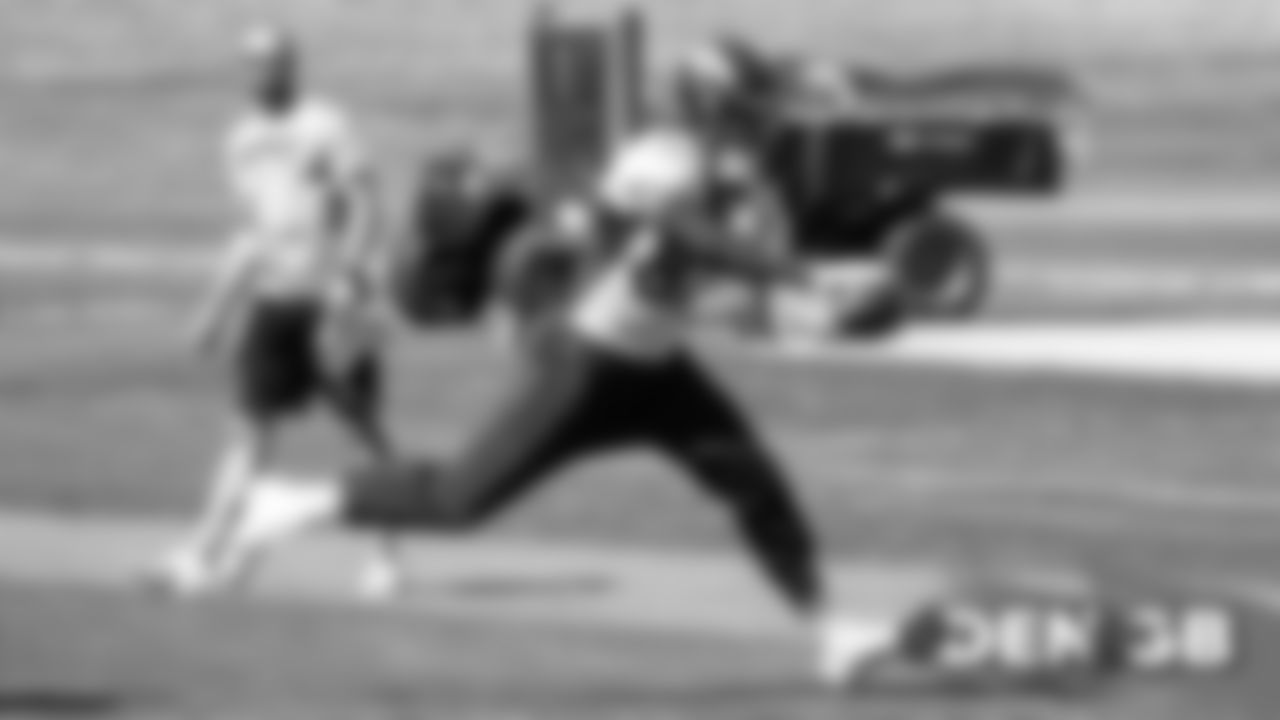 Noah Fant during the Broncos' practice on September 20, 2019.