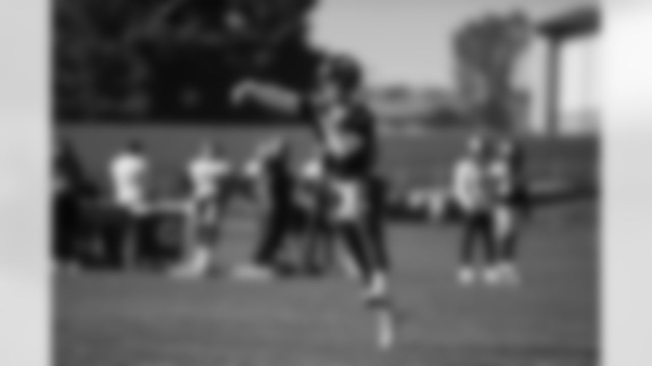 Brett Rypien throws a pass during the 16th practice of training camp at UCHealth Training Center on September 3, 2020. (Photo by Ben Swanson)